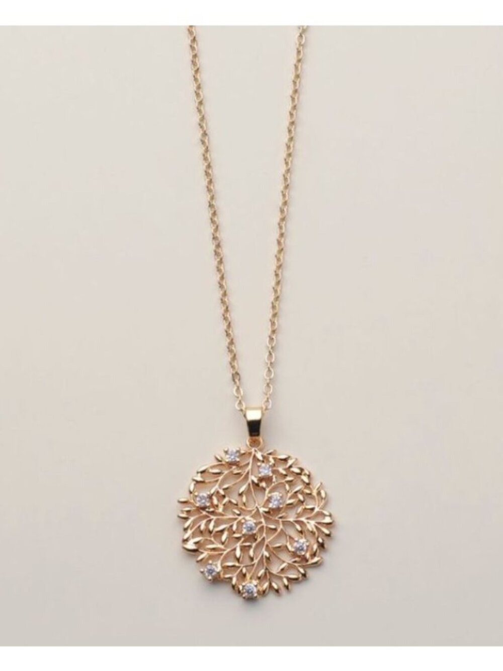 Avon Studio 1886 Golden Vines Pendant Necklace-New In Box